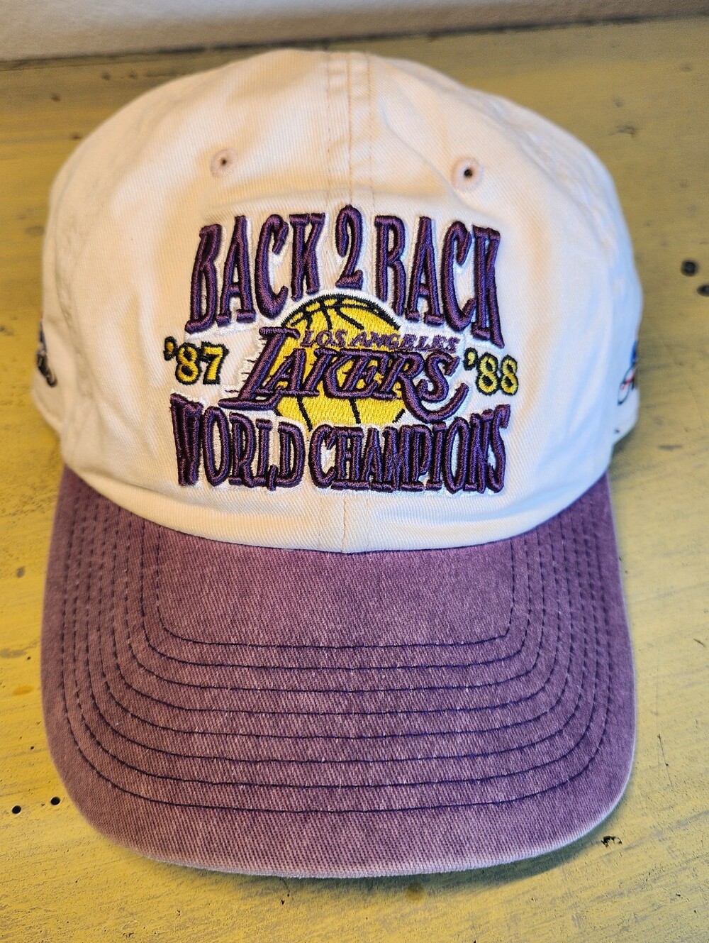 Vintage Los Angeles Lakers Hat Back to Back 1987 1988 World Champions Cap